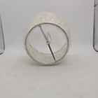 New 3 5  X 5 5  X 5 1 8 In H Tan Tweed Fabric White Interior Clip Lamp Shade