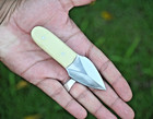 Custom Hand Made Carbon Steel Throwing Mini Boot Knife W Leather Cover 2881