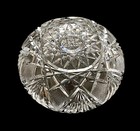 Vintage Flush Mount Ceiling Light Fixture Heavy Cut Crystal Glass Shade 6 5   