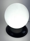 Vtg Mcm Bakelite Style Globe Orb Table Accent Lamp Light W  Aluminum Base Large