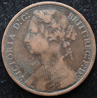 Kappyscoins Gh637 Great Britain Uk 1875h Fine Queen Victoria  Penny