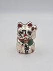 Maneki Neko Tokoname Japanese Beckoning Lucky Cats Gold   Silver Lot Of 4
