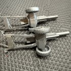 2 Vintage Marx Desert Fox Playset German Dark Gray Howitzer Field Gun