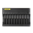 Skywolfeye 10 Slot Battery Wire Charger 3 7v Li-ion For 26650 18650 16340 14500
