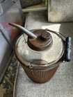 Antique Kerosene Glass Filling Bottle With Metal Spout  in Nice Shape