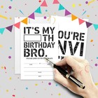20 Sets Teen Boys Birthday Party Invitations With Envelopes Black And White D   