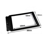 A4 Full Page 2x Magnifying Sheet Glass Lens Magnifier For Reading W Black Frame