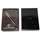 Argento Sc Swarovski Crystal Desk Gift Set  Letter Opener Business Card Holder
