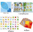 96 Sheets Origami Paper Kit Diy Craft Set With Guiding Book For Kids - New