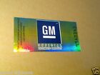 General Motors Gm Original Logo Emblem Tin Metal Classic Sign Garage