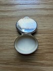 Vintage Italian Blue Gold Miniature Pill Box Scenic Enamel Style Made Italy