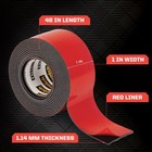 Scotch Extreme Double-sided Mounting Tape 1in X 48in Black 1 Roll