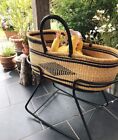 African Moses Basket Bassinet Gift For New Mom Safe baby Sleeping without Stand 