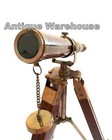 Pirate Spyglass Nautical Scope Brass Telescope With Wooden Tripod Decor Gift