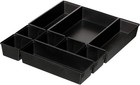 Durable Plastic Drawer Organizer Set     10 Interlocking Trays For Neat Spaces