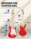 30 Inch Kids Electric Guitar Beginner Kits St Style Mini With Accessories Red