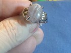 Natural Amethyst Gemstone  Size 8 1 2 Genuine Stone  Heart On Each Side Of Band