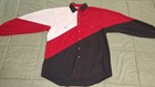 Wrangler Western Shirt Colorblock Snap-front Long Sleeve Red White Black