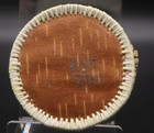 Passamaquoddy Birch Bark Pine Needle Basket Green Leaf Maine Wabanaki