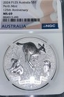 2024 Australia  1 Perth Mint 125th Anniversary 1oz Silver Coin Ngc Ms 69 P125