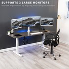 Vivo White Triple Monitor Desk Mount  Adjustable Stand  Fits 3 Screens Up To 32 