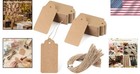 Versatile 100 Pack 2x4 Inch Kraft Gift Tags With Scalloped Edges   Jute String