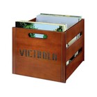 Victrola Wooden Record Crate - Mahogany