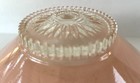 Antique Flush Mount Glass Lamp Shade Pink   Clear Embossed Design Art Deco