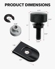 Black Rear Seat Bolt Screw Tab Knob Cover Nut Mount Fit Harley Touring Sportster
