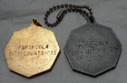 Pepsi Cola 2 Rare 1975 Metal Keychain Charms Track   Field Runner Old Medallions
