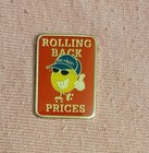 Walmart Smiley Face Mascot Rolling Back Prices Employee Associate Vest Lapel Pin