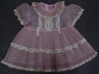 Vintage Sheer Dress Pleats Lace Toddler Child Needs Work