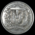 1939 Dominican Republic Un Peso Silver Libertad Coin  9 Key Date Low Mintage 15k