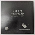 2019 Us Mint Limited Edition  999 Silver Proof Set With Ogp Box And Coa
