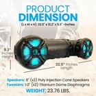 Pyle 8  1000w Marine Speakers Bluetooth Ready Waterproof