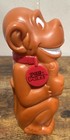 Pez Candy Dispenser Brown Monkey W  Yellow Banana  Red Collar   Red Pez Tag