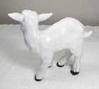 Vintage White Sheep Lamb Easter Figurine Porcelain 5-3 4  Tall Made In Czech