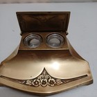 Vintage Double Inkwell Real Bronze Art Nouveau 4745