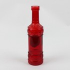 Decorative Red Glass Bottle 9  Tall Sleek Design No Cork Pre-owned