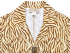 Vintage Painted Pony Womens Tapestry Jacket Size Xl Linen Zebra Print Safari Usa