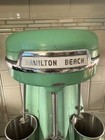 Vintage Hamilton Beach 40dm Jadeite Triple Head Milkshake Maker W 3 Metal Cups