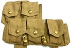 Wwi British Wealth Infantry P1908 P08 Enfield Rifle Web Ammo Pouches-pair