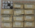 12 Vintage Silver Glass Shank Buttons Geometric Design Czech 3 4  18mm  34