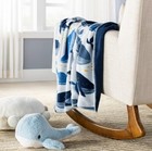 Cloud Island Plush Baby Blanket - Whales - New   