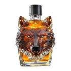 2025 300ml Wolf Head Whiskey Decanter Unique Crested Liquor Bottle Gift For Men