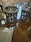4 Vintage 1985 Coca Cola Glasses With Pewter Cup Holders
