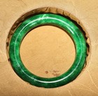 80g Chinese Natural Green Jadeite Jade Bangle Bracelet 60mm U224