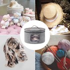 Large Round Hat Storage Box For Women Men Travel Organizer Case W  Dustproof Lid