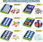 Toddler Busy Board - Montessori Toys For 1-3 Year Old Boy Birthday Gift  Blue 