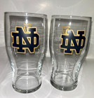 Guinness Notre Dame Beer Glasses 20 Ounce Set Of 2 New Rare Man Cave